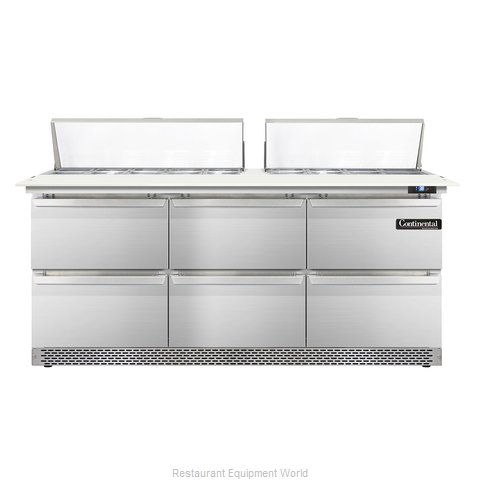Continental Refrigerator DL72-18C-FB-D Refrigerated Counter, Sandwich / Salad To (Magnified)