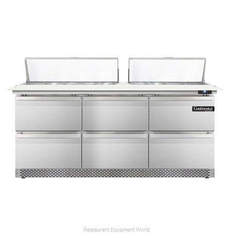 Continental Refrigerator DL72-18C-FB-D Refrigerated Counter, Sandwich / Salad To