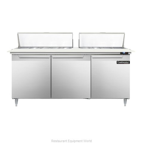 Continental Refrigerator DL72-18C Refrigerated Counter, Sandwich / Salad Top