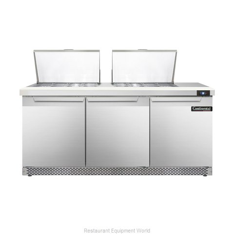 Continental Refrigerator DL72-24M-FB Refrigerated Counter, Mega Top Sandwich / S