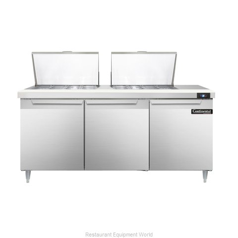 Continental Refrigerator DL72-24M Refrigerated Counter, Mega Top Sandwich / Sala
