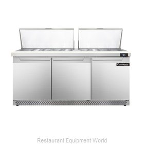 Continental Refrigerator DL72-27M-FB Refrigerated Counter, Mega Top Sandwich / S