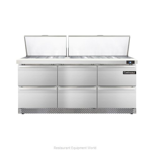 Continental Refrigerator DL72-30M-FB-D Refrigerated Counter, Mega Top Sandwich /