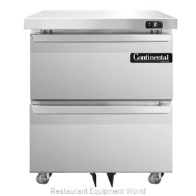 Continental Refrigerator DLF27-SS-U-D Freezer, Undercounter, Reach-In