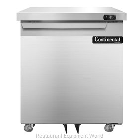 Continental Refrigerator DLF27-SS-U Freezer, Undercounter, Reach-In