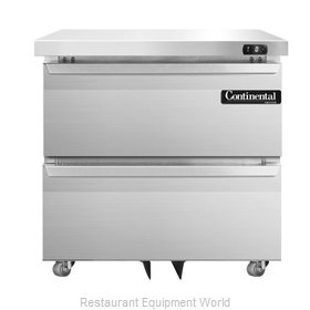 Continental Refrigerator DLF32-SS-U-D Freezer, Undercounter, Reach-In