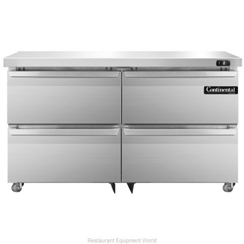 Continental Refrigerator DLF48-SS-U-D Freezer, Undercounter, Reach-In