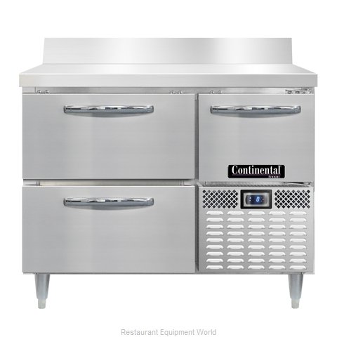 Continental Refrigerator DLFA43-SS-BS-D Freezer Counter, Work Top (Magnified)