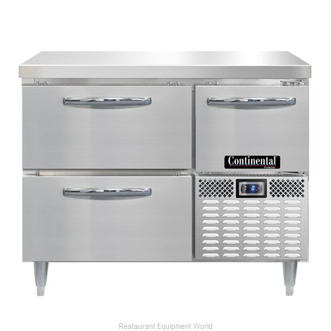 Continental Refrigerator DLFA43-SS-D Freezer Counter, Work Top (Magnified)