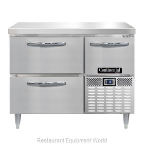 Continental Refrigerator DLFA43-SS-D Freezer Counter, Work Top