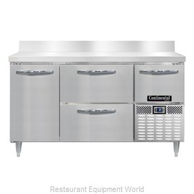 Continental Refrigerator DLFA60-SS-BS-D Freezer Counter, Work Top