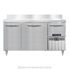 Continental Refrigerator DLFA60-SS-BS Freezer Counter, Work Top