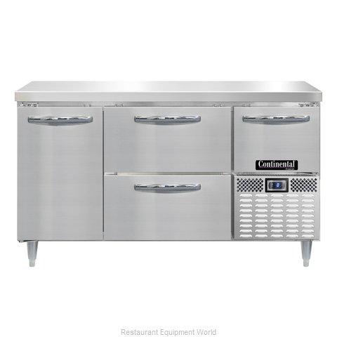 Continental Refrigerator DLFA60-SS-D Freezer Counter, Work Top