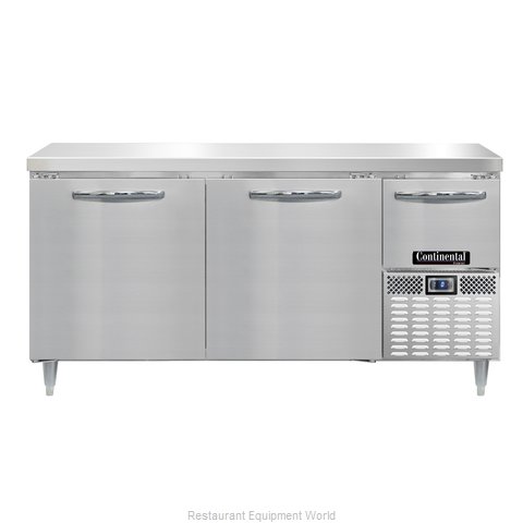 Continental Refrigerator DLFA68-SS Freezer Counter, Work Top