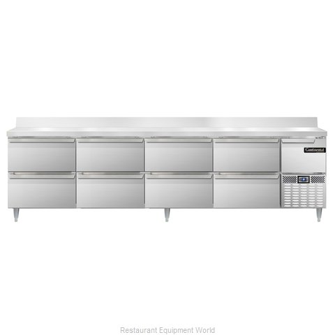 Continental Refrigerator DLRA118-SS-BS-D Refrigerated Counter, Work Top