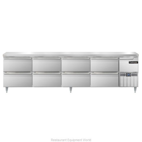 Continental Refrigerator DLRA118-SS-D Refrigerated Counter, Work Top