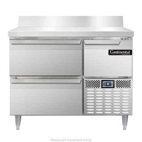 Continental Refrigerator DLRA43-SS-BS-D Refrigerated Counter, Work Top