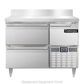 Continental Refrigerator DLRA43-SS-BS-D Refrigerated Counter, Work Top