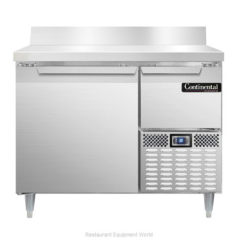 Continental Refrigerator DLRA43-SS-BS Refrigerated Counter, Work Top