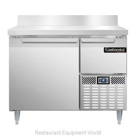 Continental Refrigerator DLRA43-SS-BS Refrigerated Counter, Work Top
