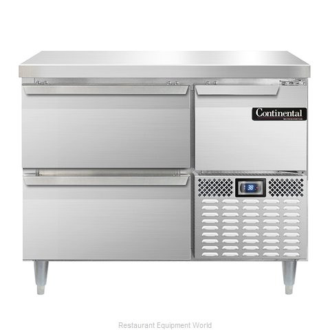 Continental Refrigerator DLRA43-SS-D Refrigerated Counter, Work Top (Magnified)
