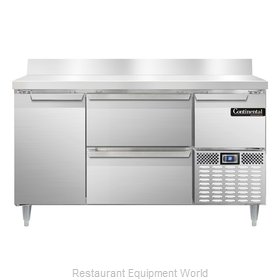 Continental Refrigerator DLRA60-SS-BS-D Refrigerated Counter, Work Top