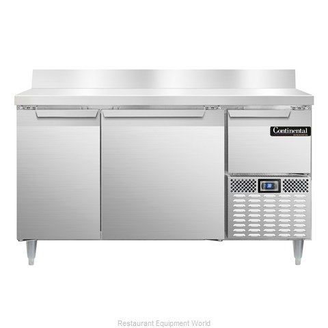 Continental Refrigerator DLRA60-SS-BS Refrigerated Counter, Work Top (Magnified)