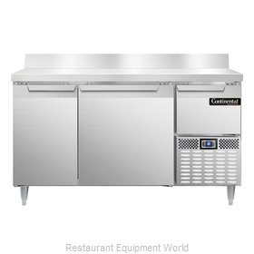 Continental Refrigerator DLRA60-SS-BS Refrigerated Counter, Work Top