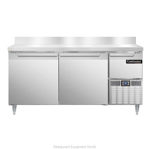 Continental Refrigerator DLRA68-SS-BS Refrigerated Counter, Work Top