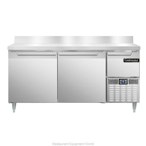 Continental Refrigerator DLRA68-SS-BS Refrigerated Counter, Work Top