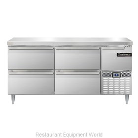 Continental Refrigerator DLRA68-SS-D Refrigerated Counter, Work Top