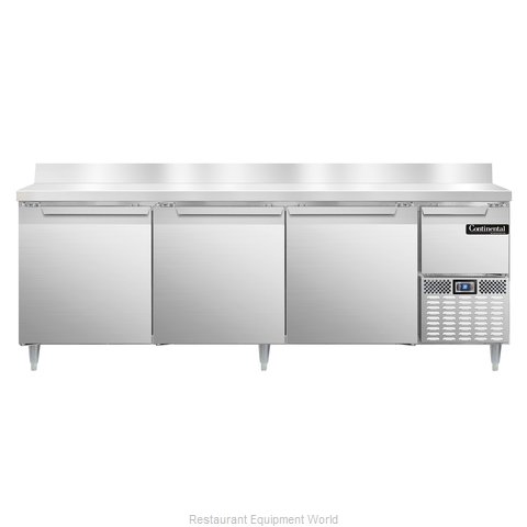 Continental Refrigerator DLRA93-SS-BS Refrigerated Counter, Work Top (Magnified)