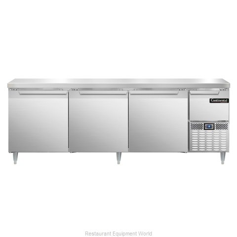 Continental Refrigerator DLRA93-SS Refrigerated Counter, Work Top