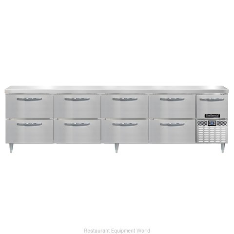 Continental Refrigerator DRA118NSS-D Refrigerated Counter, Work Top