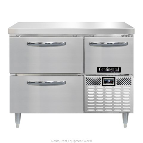 Continental Refrigerator DRA43NSS-D Refrigerated Counter, Work Top