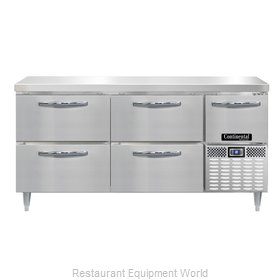 Continental Refrigerator DRA68NSS-D Refrigerated Counter, Work Top