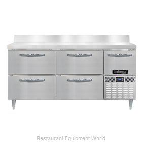 Continental Refrigerator DRA68NSSBS-D Refrigerated Counter, Work Top