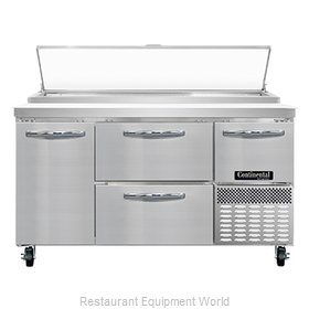 Continental Refrigerator PA60N-D Refrigerated Counter, Pizza Prep Table