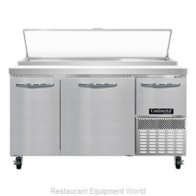 Continental Refrigerator PA60N Refrigerated Counter, Pizza Prep Table