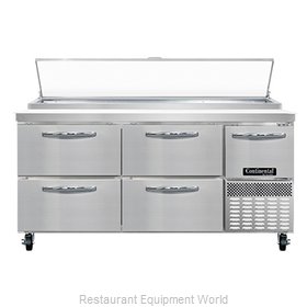 Continental Refrigerator PA68N-D Refrigerated Counter, Pizza Prep Table