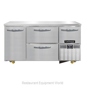 Continental Refrigerator RA60N-U-D Refrigerator, Undercounter, Reach-In