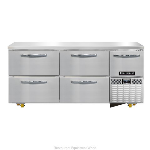 Continental Refrigerator RA68N-U-D Refrigerator, Undercounter, Reach-In (Magnified)