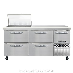 Continental Refrigerator RA68N12M-D Refrigerated Counter, Mega Top Sandwich / Sa