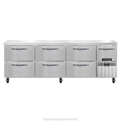 Continental Refrigerator RA93N-D Refrigerated Counter, Work Top