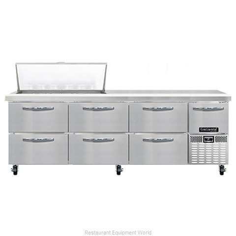 Continental Refrigerator RA93N18M-D Refrigerated Counter, Mega Top Sandwich / Sa