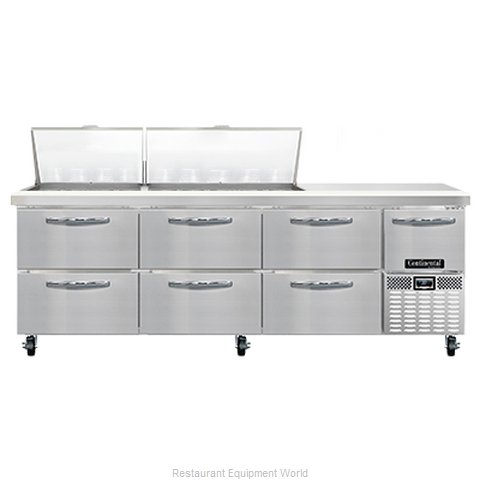 Continental Refrigerator RA93N27M-D Refrigerated Counter, Mega Top Sandwich / Sa