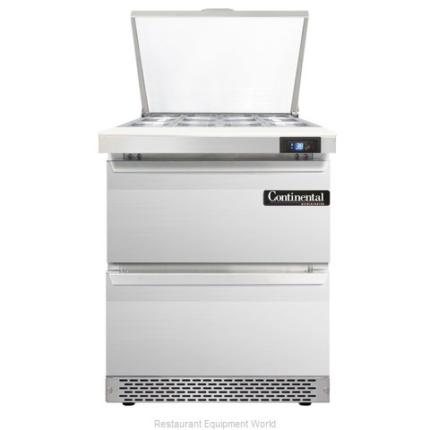 Continental Refrigerator SW27-12M-FB-D Refrigerated Counter, Mega Top Sandwich /