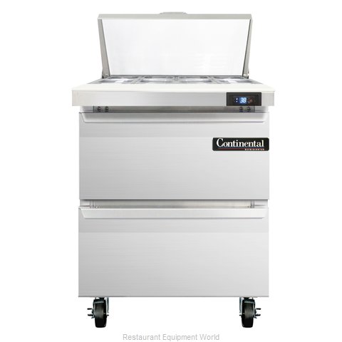 Continental Refrigerator SW27-8C-D Refrigerated Counter, Sandwich / Salad Top