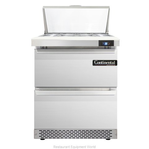 Continental Refrigerator SW27-8C-FB-D Refrigerated Counter, Sandwich / Salad Top
