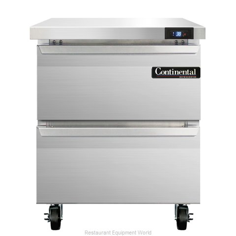 Continental Refrigerator SW27-D Refrigerated Counter, Work Top